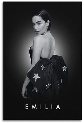 VZRSQZK Poster mit Schauspielerin Emilia Clarke, dekoratives Gemälde, Leinwand, Wandposter und Kunstdruck, modernes Familienschlafzimmer-Dekor-Poster, 20 x 30 cm