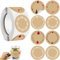 Kraftpapier Aufkleber, 500 Stk 4cm Aufkleber Weihnachten Kraft Etiketten Aufkleber Selbstklebend Geschenksticker Weihnachtsaufkleber zum Beschriften für Geschenke,Marmeladen,Verpackung (B)