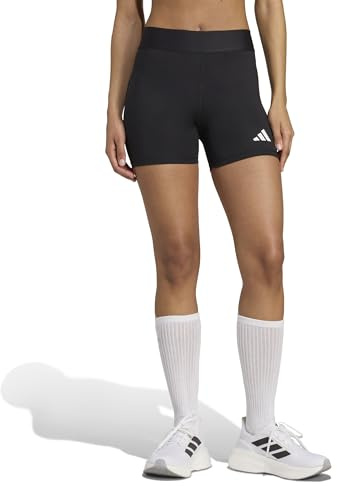 adidas Women's TECHFIT Short Leggings, Black/White, XL Long
