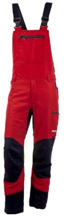 KOX Schnittschutz Latzhose Duro 3.0 Rot/Gelb Gr. 58