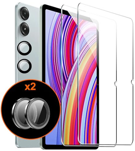 Tieeyivv Verre Trempé pour Xiaomi Redmi Pad Pro 5G/4G /POCO Pad 12,1 Protection écran, Sans Bulles d'air Ultra Résistant HD Transparent Dureté 9H Glass