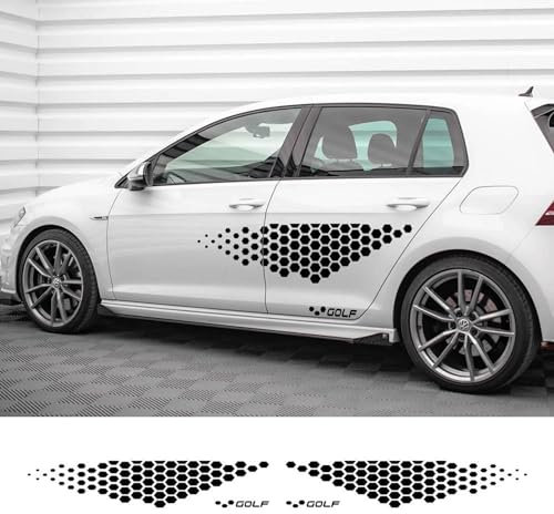 LIOUFTT Autotür-Seitenaufkleber, Vinyl-Aufkleber, passend für VW Golf 4 5 6 7 TSI TCR GTD GTI MK4 MK5 MK3 MK2 MK7 Polo Autozubehör
