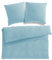 Pure Label Musselin Bettwäsche 200x200 cm mit Kissenbezug 2er Set 80x80 cm aus 100% Baumwolle - Traumhaft weiche, kuschelige Bettwäsche-Sets in blau