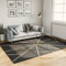 Willood Teppich Waschbar Schwarz und Golden 160x230 cm Wohnzimmerteppich rutschfest Pflegeleicht Schwarz und Golden