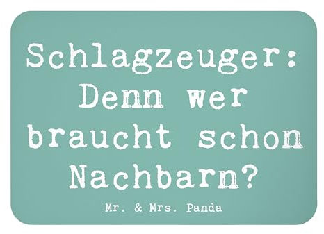Mr. & Mrs. Panda Magnet Spruch Schlagzeuger Spruch - Geschenk, Notiz Magnet, Lärm, Souvenir Magnet, Motivmagnete, Band, Profimusiker, Beats,