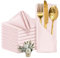 Serviettes en Tissu 24 Pièces Serviettes en Satin 43X43 Cm Tissu Couleur Unie Restaurant Hôtel Carré Décoration De Mariage - Rose Clair