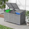 Warmiehomy Wheelie Bin Storage 3 Wheelie Bin Storage Outdoor Bins Shed 3 Bins Wooden Wheelie Trash Can Hideaways Garden Store 198cm x 86cm x 122cm