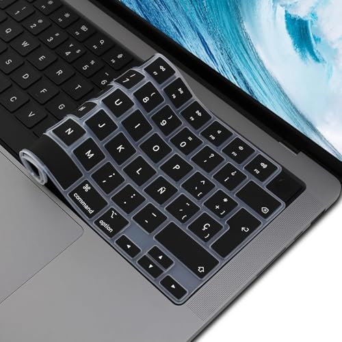 Funda de teclado para MacBook 2024 de 14 pulgadas y 16 pulgadas M4 Pro/Max Chip Modelo A3112 A3185 A3401 A3186 A3403 UK/EU Accesorios protectores (silicona española)