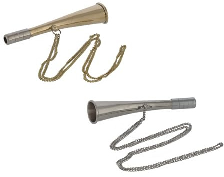 Mundnebelhorn Nebelhorn Signalhorn Horn Messing Fanfare Boot Bootshorn | Poliert | UV-beständig | Witterungsbeständig | Salzwasserbeständig | Länge: 140 mm