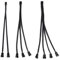 LEIBOCHAO Câble Séparateur de Ventilateur PWM, 3 Pièces Câble Adaptateur 4 Broches, Répartiteur Tressé avec Manchons, Rallonge de Cordon d'Alimentation, Convertisseur 1 à 2/3/4 pour Ordinateur 27cm