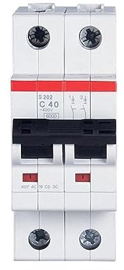 S202 Gamma 2P Interruttore magnetotermico S202 C Tipo MCB 1 2 3 4 6 10 16 20 25 32 40 50 63A 1 Pz(4A)