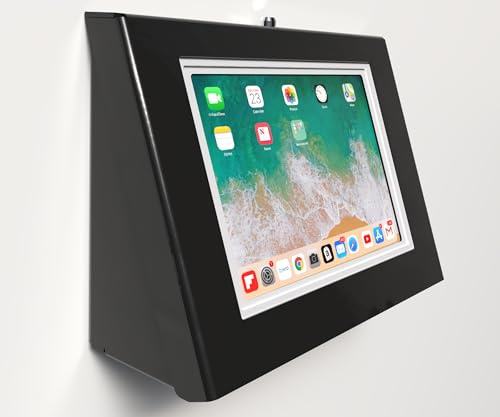 TABcare Easy Wall Mount Security Tablet Kiosk for iPad 10 10.9, iPad 11 2025 Designed for Integration of USB Hub, Printer, CC Reader & All Your Peripherals (Black)