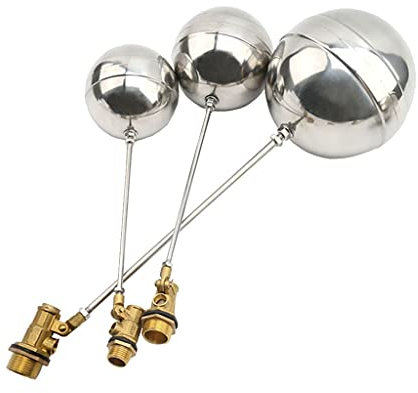 IkErna 1/2 Zoll, 3/4 Zoll, 1 Zoll, 2 Zoll, Gerades Messing-Schwimmerventil, Schwimmender Kugelhahn Für Kalt- Und Warmwassertank, 1 Stück Edelstahl Durchflussregelung/4 Points Dn15