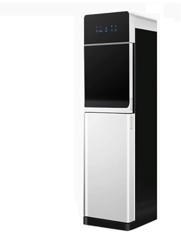 Stand-Wasserspender mit Festwasseranschluss,Leitungswasser-Wasserspender für Kalt- & Heißwasser,Standgerät mit Touchdisplay für Büro & Haushalt,Weiß-Schwarz