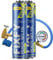 FIXFY 2w1 kit de recharge pour climatisation, avec tuyau et manomètre, gaz R134a/R12 de rechange avec huile, 2 bombes de 500 ml, kit de remplissage automatique pour véhicules de 1995 à 2016
