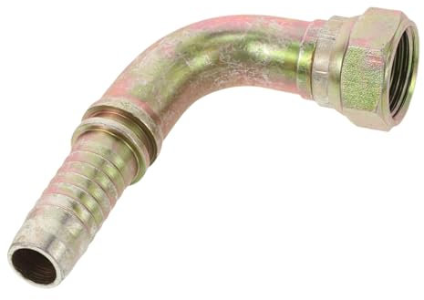 Homoyoyo Schlauchverbinder Integriertes Hochdruckschlauchübergangsstück Ölschlauchadapter Integrierte Hochdruckschlauch-Übergangsmuffe Leitungsbeschläge Kupferhülsenanschlüsse Eisen Golden