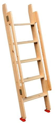 YCOVSFP Etagenbettleiter Aus Holz, Ersatz for Etagenbettleiter, Verbreiterte Stufen, for Etagenbett, Klettern Auf Wohnmobil-Campingbetten, Trittleiter Aus Holz(5-Steps-150cm)