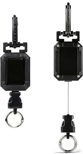 KINDLUME Retractable Keychain, 2 Pieces, Extendable Microphone Stand with Quick Release for Easy Disassembly, Portable Solution, for Truck Drivers Rates and Communication in Vehicle