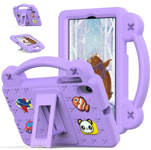 EabHulie Tablet Case for Walmart Onn 7 Tablet 2024 (Model 100135924) Kids Cartoon Lightweight Handle Stand Shockproof Protective Cover Purple