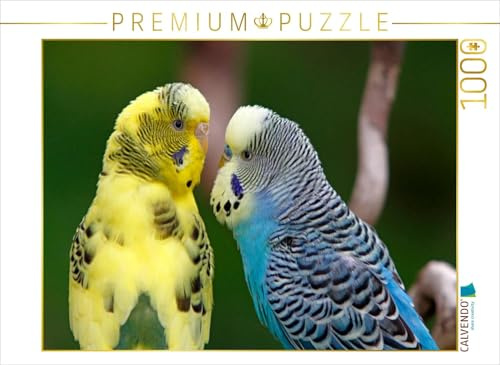 CALVENDO Puzzle Turtelnde Wellensittiche 1000 Teile Puzzle quer | Lege-Größe cm Foto-Puzzle für glückliche Stunden