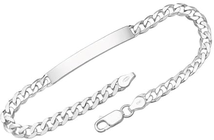 5,5mm 925 Silber Armband Gravur Länge wählbar (19-23cm) ID0055