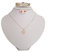 Yudu Schmuckbüste für Schmuckset Armband Ring Kette Ohrsteck H19,50cm (Kunstleder weiss)