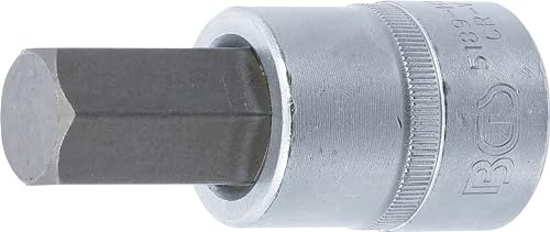 BGS 5189-H22 | Bit-Einsatz | Innensechskant 22 mm | Antrieb Innenvierkant 20 mm (3/4) | Länge 85 mm | Chrom-Vanadium-Stahl | Verchromt, matt | mit Rändelung