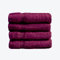 Allure Zero Twist Face Cloths Pack of 4 30 x 30cm, 100% Egyptian Cotton Flannels (Beetroot)