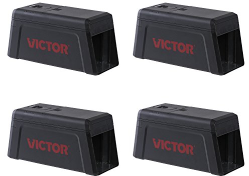 Victor M241 Elektronische Ratten- und Mausefalle für den Innenbereich, Keine Berührung, Keine Sicht, elektrische Ratten- und Mausefalle – 4 Fallen