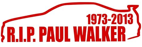 Decus R.I.P. Paul Walker L 0111 (rot) // Sticker OEM JDM Style Aufkleber