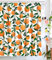 Lifeel Orange Duschvorhänge, Allover Fruits Duschvorhang Rund Zitrusmuster Design Wasserdicht Stoff Badezimmer Duschvorhang Set mit 12 Haken, Orange Grün