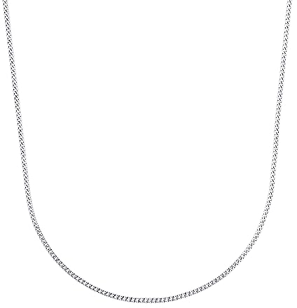 Amor Collier 925 Sterling Silber Unisex Damen Herren Halsschmuck, 50 cm, Silber, Kommt in Schmuck Geschenk Box, 2017692