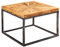 FineBuy Couchtisch Mango Massivholz 55x40x55 cm Tisch mit Metallgestell, Wohnzimmertisch Quadratisch im Industrial Design, Massiver Sofatisch Modern