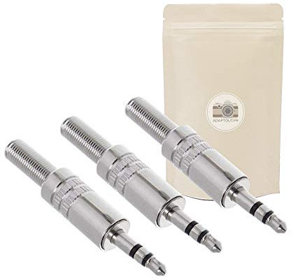 X3 Jack Prise Jack 3.5mm Male à Souder Stéréo Fiche Male Minijack Connecteur Soudure Mini 100% métal - ADAPTOUT Marque FRANÇAISE