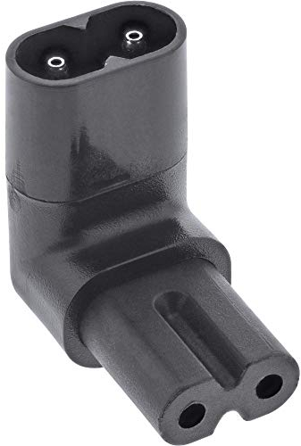 InLine® Netzadapter IEC 60320 C8 / C7, Oben/unten gewinkelt 2pol.