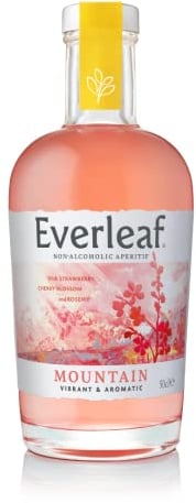 Everleaf Mountain - Non-Alcoholic Aperitif (50cl) | Spirit Alternative | Prepare Easy Alcohol Free Cocktails & Spritzes for Everyday | Made from Cherry Blossom, Rosehip & Wild Strawberry | Drinks Gift