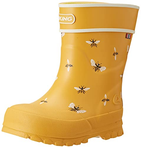 Viking Alv Jolly, Stivali Di Gomma Unisex - Bambini e ragazzi, Giallo (Yellow/White), 20 EU
