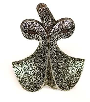 VOGUEHOMEDECOR Asmaul Husna bestickte Derwisch-Figur, Statue, islamisches Schmuckstück für Tisch, Schreibtisch, islamische Dekoration für Zuhause, Büro, muslimisches Zuhause, Eid Ramadan, 21,3 x 19,1