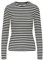 PIECES Womens Pcruka Ls Top Noos Bc T-Shirt, Cloud Dancer/Stripes: Black, S UK
