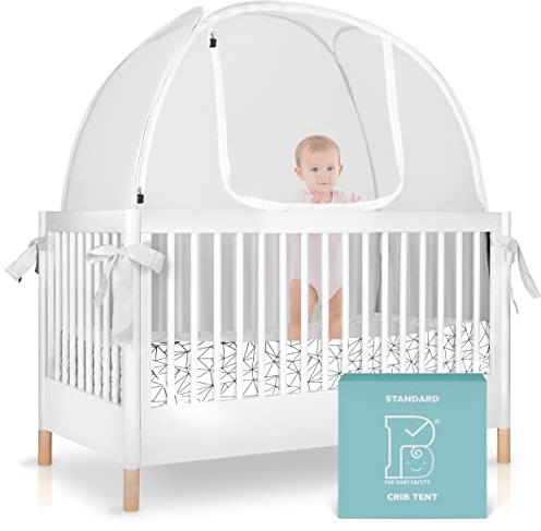 Pro Baby Safety Tienda de campaña desplegable para cuna, cubierta de malla fina para evitar que el bebé salga, caídas y picaduras de mosquitos, red de seguridad, cubierta de red de toldo, resistente y