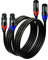EBXYA Cavo XLR 1M 2Pack Maschio-Femmina - Cavo Microfono 3-Pin Bilanciato DMX Patch