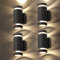CELAVY LED Wandleuchte Wandlampe aussen 4 Stück, IP65 Außenlampe Aussenleuchte Außenleuchte Wand GU10, Modern Up Down Aussenbeleuchtung Außenwandleuchte Ausenbeleutung Terrasse Balkon Haus, Schwarz