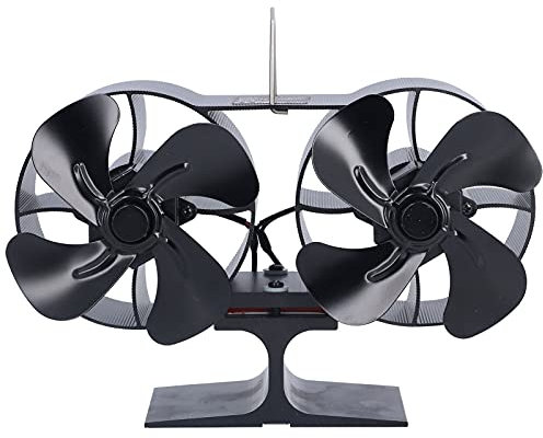 Natudeco Holzofenventilator mit thermodynamischem Antrieb, 8-Blatt-Holzofen-Kaminventilator, energiesparend, thermodynamisch, zirkulierende, erwärmte Luft, geeignet für Holz-/Holzofen/Kamin