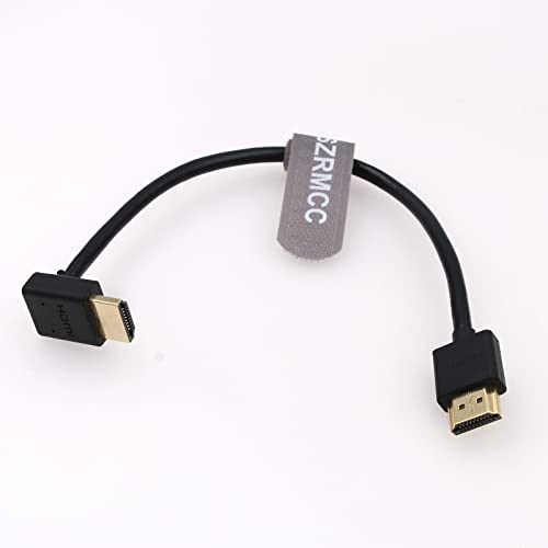 SZRMCC Ultra HD 8K HDMI 2.1Cable de 90 Grados HDMI Hacia Arriba y Hacia Abajo de ángulo a HDMI Cable Extensor Macho para Xbox TV PS4 PS5 Sony Canon Cámara (ángulo Hacia abajo a recta)