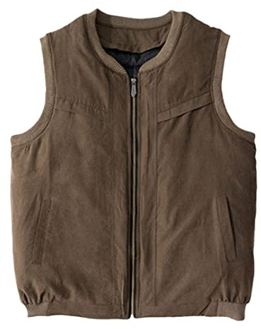Männer Echtes Schaffell Weste Warme Baumwolle Mann Streetwear Kleidung V Kragen Reißverschluss Weste Khaki 3XL