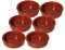 Traditional Handmade Spanish Tapas Cazuelas Serving Bowls Set of 6 Brown Glazed Ceramic Terracotta Clay Dishes 11.5cm Dia