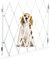 Relaxdays Safety Gate, Dog Barrier, Extendable up to 118 cm, 69-82.5 cm high, Bamboo & Iron, Stairs & Doors Guard, White