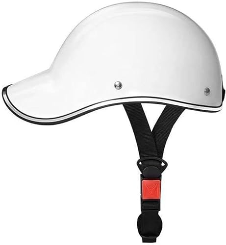 Halbhelm Sommer Baseball Cap Style Motorrad Für Erwachsene Männer Frauen Jethelm Street Cruiser Jet Style Moped ATV Scooter Skull Cap Schirmmütze Helm ECE-Zertifiziert E