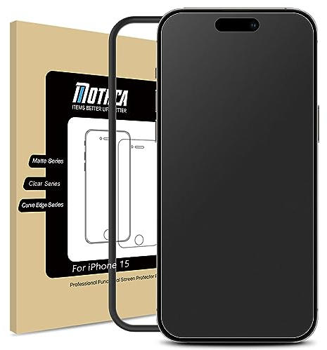 Mothca Verre Trempé pour iPhone 16/ iPhone 15 Mat, Film Protection écran Matte Anti-Reflet et Anti-Traces de Doigts, 9H HD Vitre Protecteur