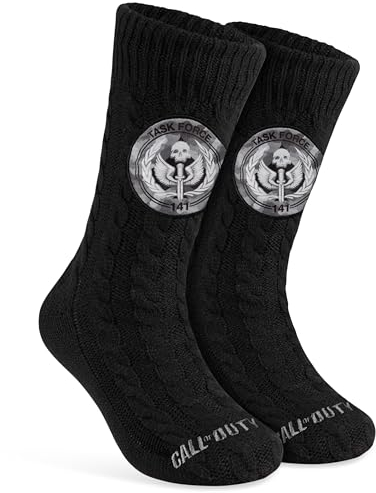 Call of Duty Antirutschsocken Herren mit Sherpa-Futter und Noppen, Kuschel Socken in Einheitsgröße, Wintersocken Herren & Teenager - Gamer Geschenk für Männer